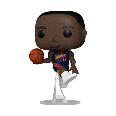 Boneco Funko Pop basquetebolista dos Warriors com número 23 e bola de basquetebol