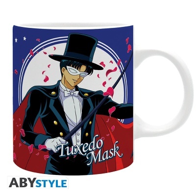 Caneca com desenho de personagem Tuxedo Mask em estilo anime