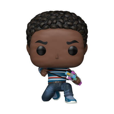 Boneco Funko Pop com camisola riscada e estilingue