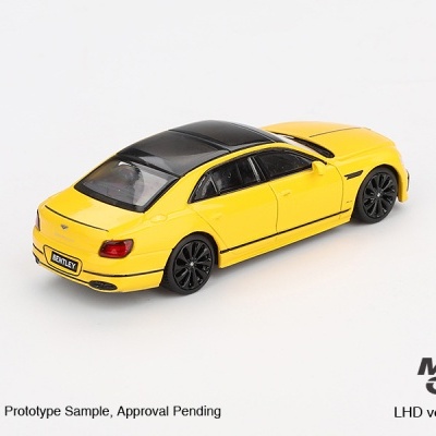 Miniatura de carro Bentley amarela com teto preto