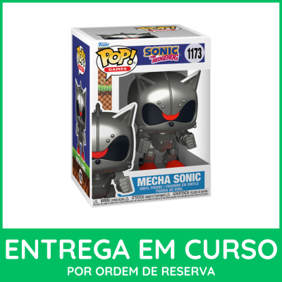 Figura vinilica Mecha Sonic Funko Pop! na caixa