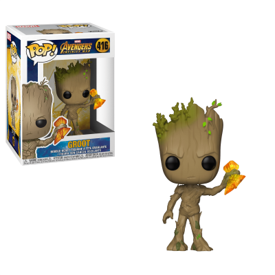 Figura Funko Pop Groot Marvel Avengers Infinity War 416 com caixa