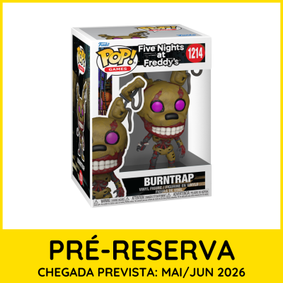 Figura em vinil Burntrap Five Nights at Freddys da Funko Pop! Games na embalagem