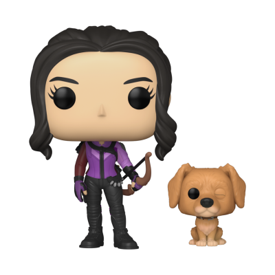 Figura Funko Pop de mulher com arco e cão castanho claro cartoon