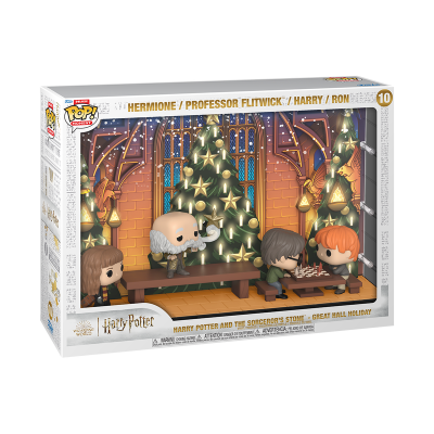 Figura Funko Pop personagens Harry Potter com decoração natalícia