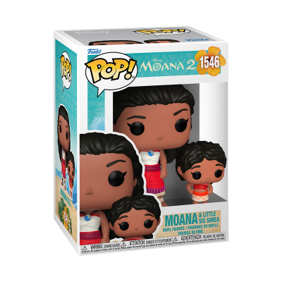 Funko Pop! Disney Moana & Little Sis Sinea, duas bonecas de vinil em caixa