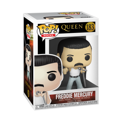 Boneco vinil FUNKO POP! Freddie Mercury da banda Queen, embalado
