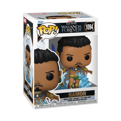 Figura Funko Pop! Namor da coleção Black Panther Wakanda Forever na caixa.