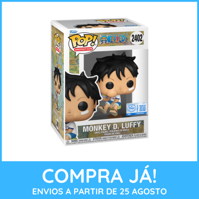 Funko Pop! Monkey D. Luffy de One Piece em caixa com fundo azul