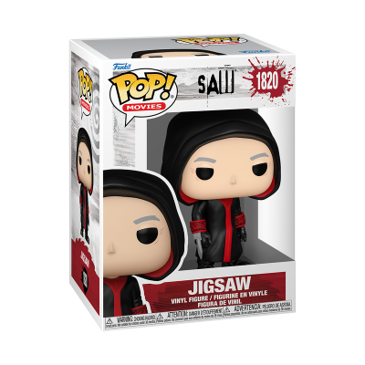 Figura Funko Pop! Jigsaw SAW 1820 em embalagem de plástico e cartão