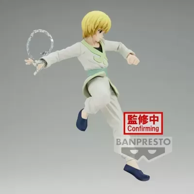 Figura de ação colecionável Kurapika com roupa branca e corrente prateada