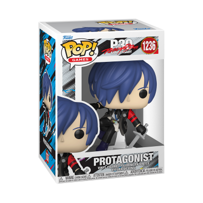 Figura Funko Pop! do protagonista do jogo P3D Anniversary na caixa