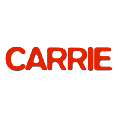 Logótipo CARRIE em letras vermelhas