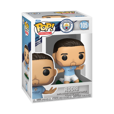 Figura Funko Pop Rodri Manchester City na caixa