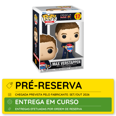 Funko Pop! MAX VERSTAPPEN Oracle Red Bull Racing em embalagem