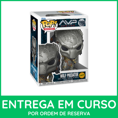 Boneco Funko Pop! Wolf Predator em caixa de vinil