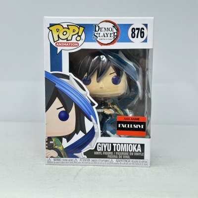 Figura em vinil Funko Pop! Giyu Tomioka da série Demon Slayer na caixa