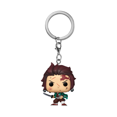 Chaveiro Funko Pop figura masculina com espada e argola prateada