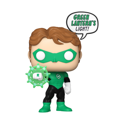 Figura Funko Pop Lanterna Verde com anel luminoso e máscara verde
