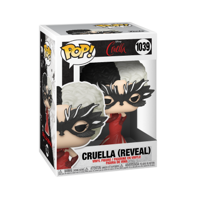 Figura Funko Pop Cruella (Reveal) de vinil na caixa oficial