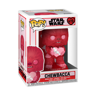 Figura Funko Pop! Chewbacca Star Wars 419 rosa com coração