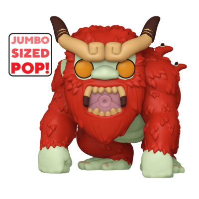 Figura colecionável Funko Pop de monstro vermelho com chifres e dentes