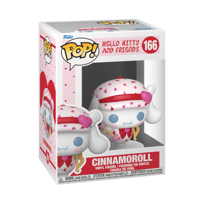 Figura Funko Pop! Cinnamoroll da coleção Hello Kitty and Friends em embalagem branca com detalhes rosa e vermelho