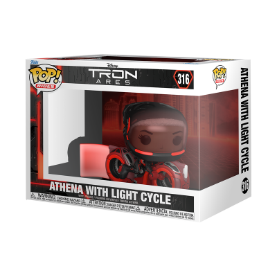 Funko Pop! Disney Tron Ares Athena com ciclomotor em caixa