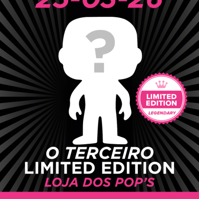 Anúncio de edição limitada de boneco estilizado com data e selo de edição limitada