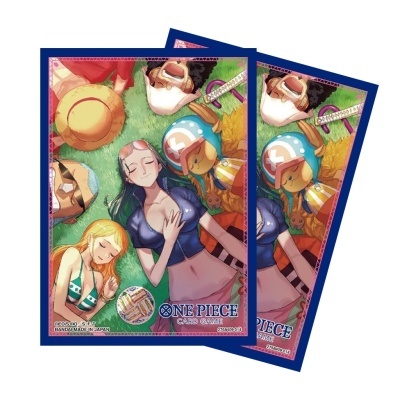 Tapetes para jogos de cartas com personagens de One Piece e texto em inglês