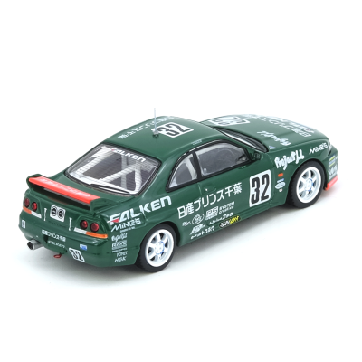 Miniatura de carro de corrida verde com autocolantes