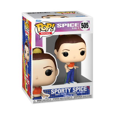 Caixa Funko Pop Sporty Spice das Spice Girls com figura em vinil