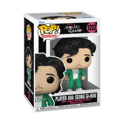 Figura Funko Pop! Player 456: Seong Gi-hun em caixa da série Squid Game