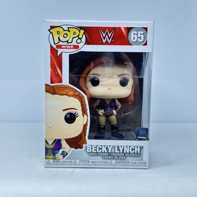 Figura Funko Pop Becky Lynch WWE número 65 na embalagem