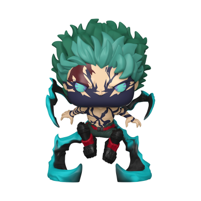 Figura Funko Pop de personagem com cabelo verde e padrões pretos na pele