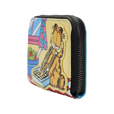 Carteira pequena com estampado do Garfield a comer lasanha