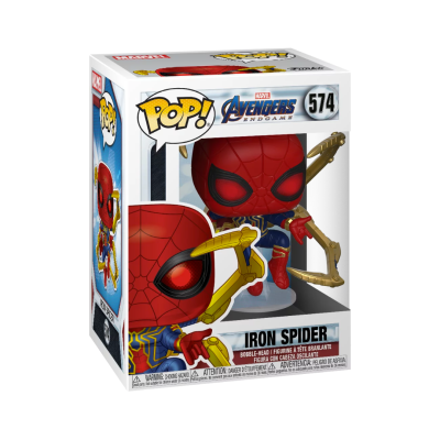 Figura Funko Pop Homem-Aranha Iron Spider na embalagem