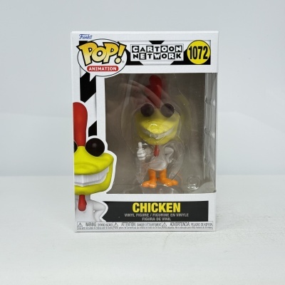 Figura Funko Pop! Chicken do Cartoon Network em caixa com janela