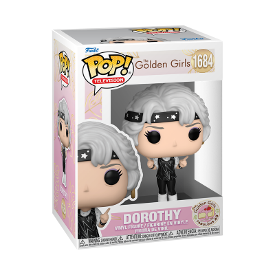 Figura Funko Pop! de Dorothy de The Golden Girls numa caixa com janela transparente