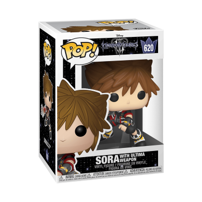 Figura de vinil Sora com Ultima Weapon em caixa da série Pop!