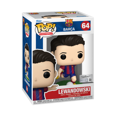 Figura Pop! Football Lewandowski com camisola do Barcelona em caixa