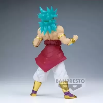 Figura de ação Banpresto vista de trás com cabelo azul e roupa colorida.