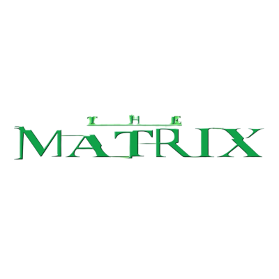 Texto THE MATRIX em letras verdes