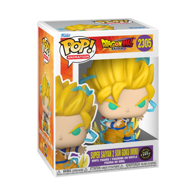 Figura POP! Super Saiyan 2 Son Goku tema Dragon Ball Daima em embalagem