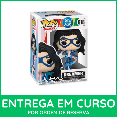 Funko Pop! Dreamer DC Heroes vinil número 618 na caixa