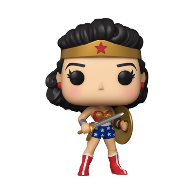 Figura Funko Pop Mulher Maravilha com escudo e espada