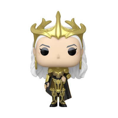 Funko Pop Mulher-Maravilha com armadura dourada e capa preta
