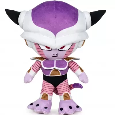 Pelúcia Frieza de Dragon Ball com cores lilás, branco e preto
