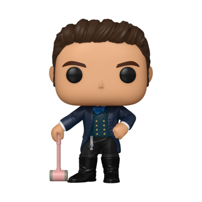 Boneco Funko Pop personagem masculino com martelo rosa