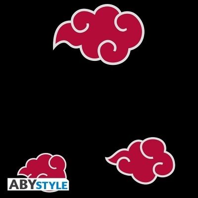 Três nuvens vermelhas estilizadas em fundo preto com logotipo ABYSTYLE